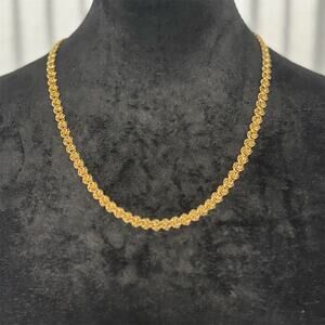 Trifari Vintage Gold-Tone Rope Style Chain Necklace 24" Women's